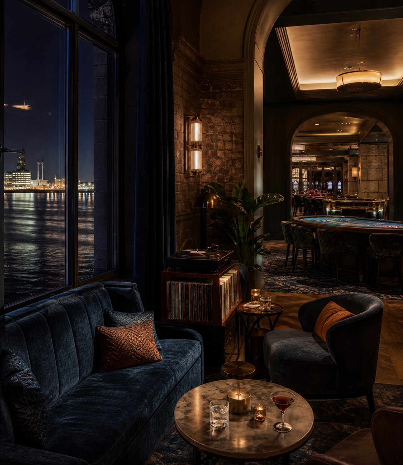 The harbour lounge during the Casino Middle Watch